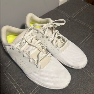 White Athletic Sneakers with Neon Accents